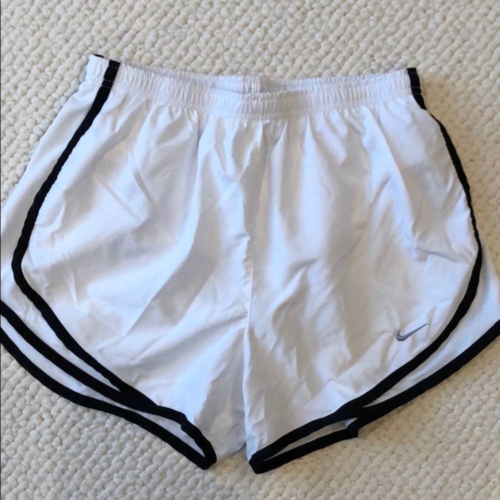 White Nike Running Shorts